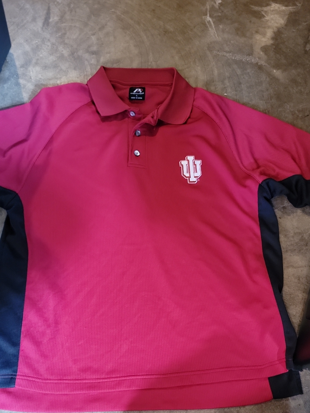 Pro Player Indiana University Polo With Black Side Panels